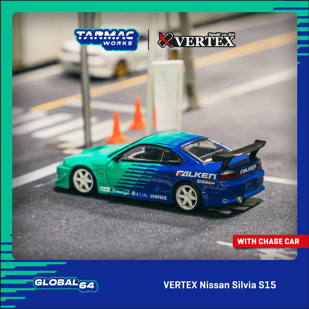 Tarmac Works x VERTEX Nissan Silvia S15 FALKEN – Mobile Garage HK