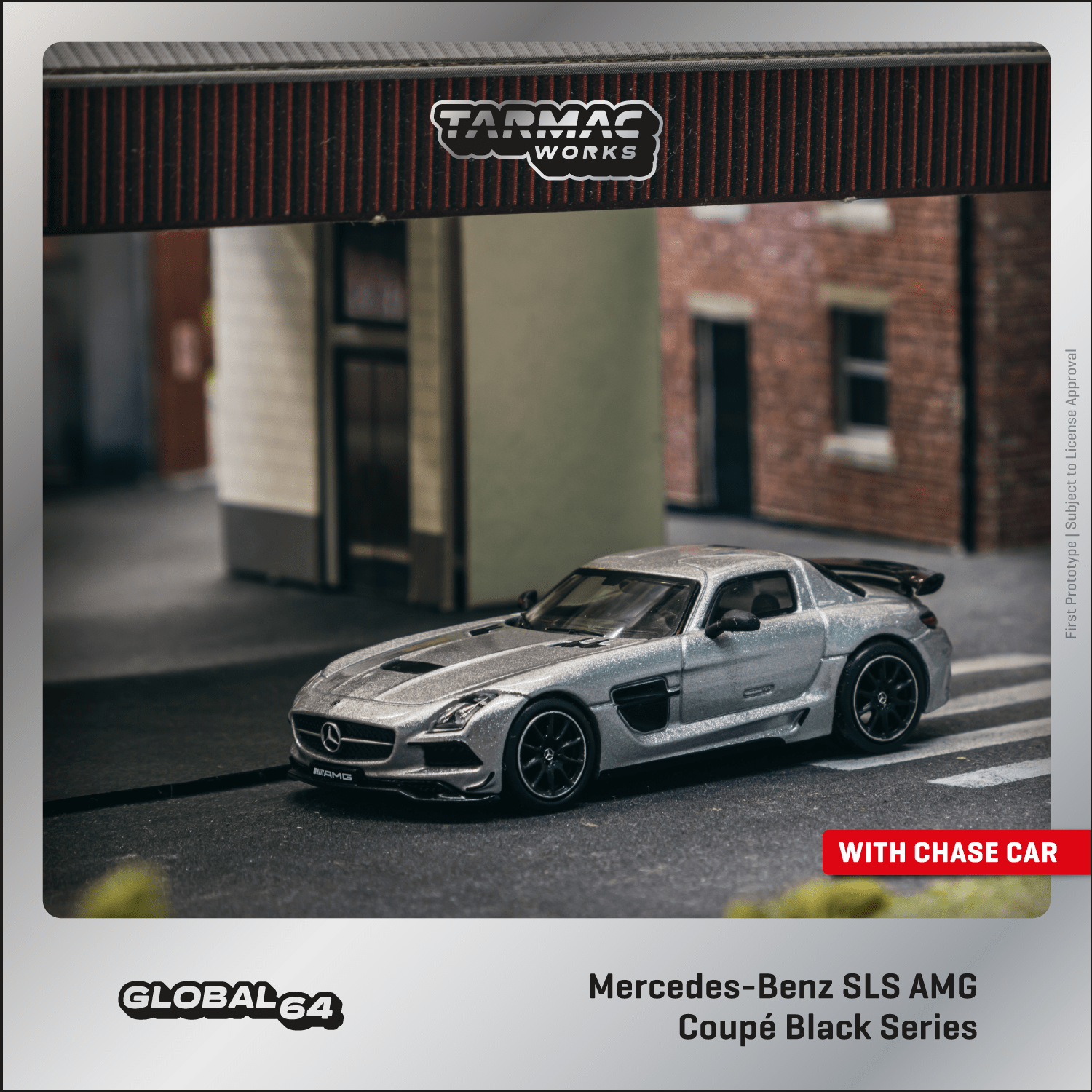 Tarmac works 1:64 Mercedes-Benz SLS AMG Coupé Black Series Silver Meta ...