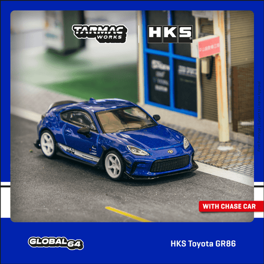 Tarmac Works 1:64 HKS Toyota Gr86 Blue Metallic