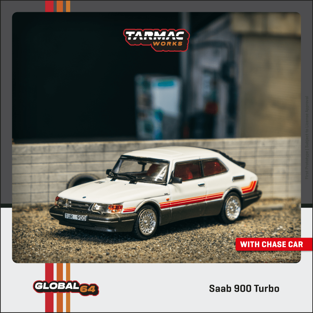 Tarmac Works 1:64 Scale Saab 900 Turbo White