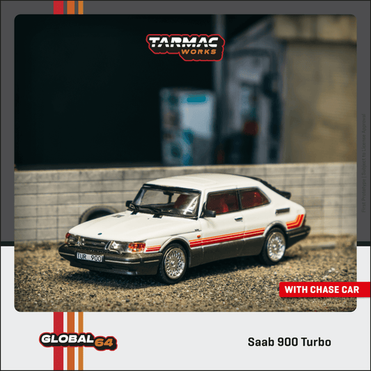 Tarmac Works 1:64 Scale Saab 900 Turbo White