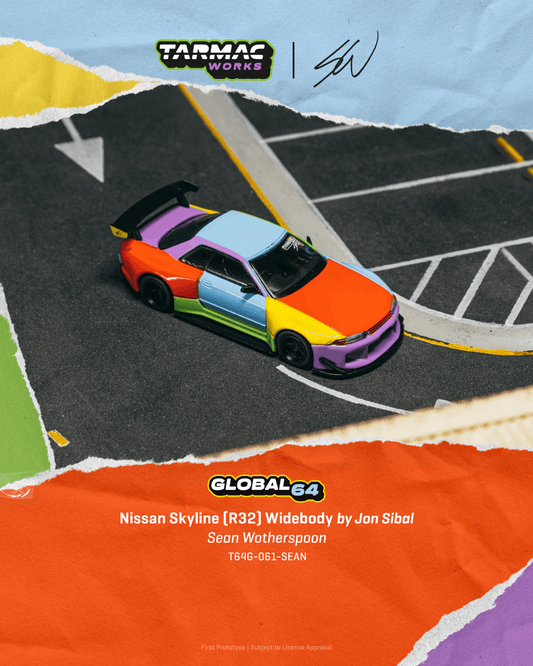 Tarmac Works Global64 Nissan Skyline (R32) Widebody Sean Wotherspoon-Tarmac Works-Global64-Mobile Garage HK