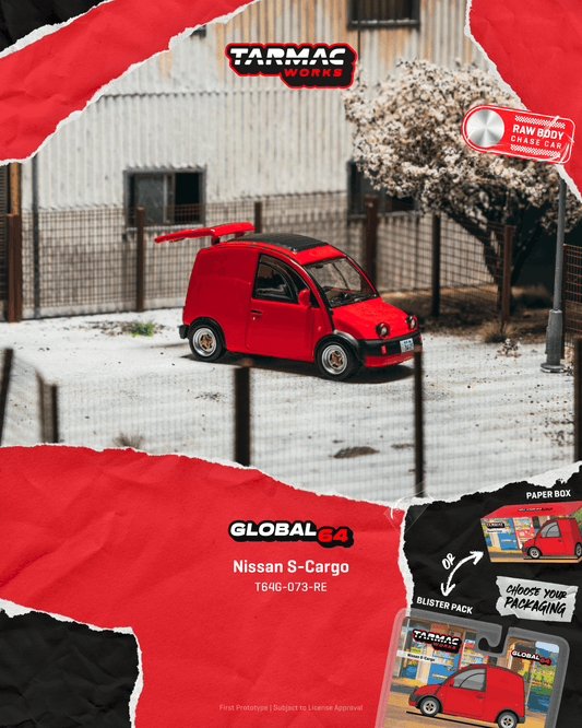 Tarmac Works 1:64 Scale Nissan S-Cargo Red Global64