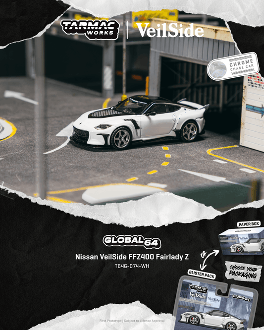 Tarmac Works T64G-074-WH Nissan VeilSide FFZ400 Fairlady Z White Global64