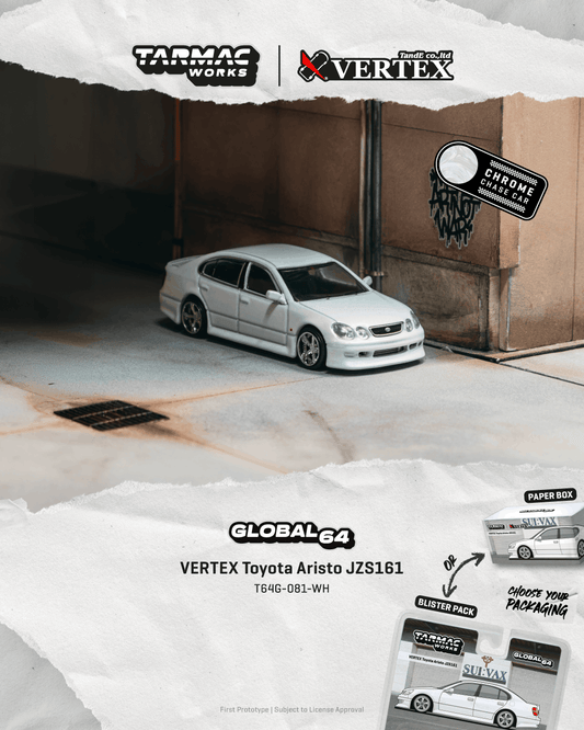 Tarmac Works Global64 VERTEX Toyota Aristo JZS161 White Box package-Tarmac Works-Global64-Mobile Garage HK