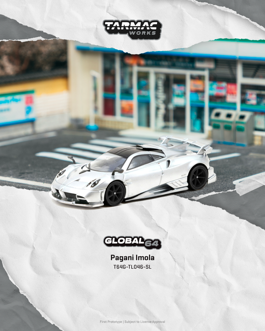 Tarmac Works 1:64 Scale Pagani Imola Matt Silver