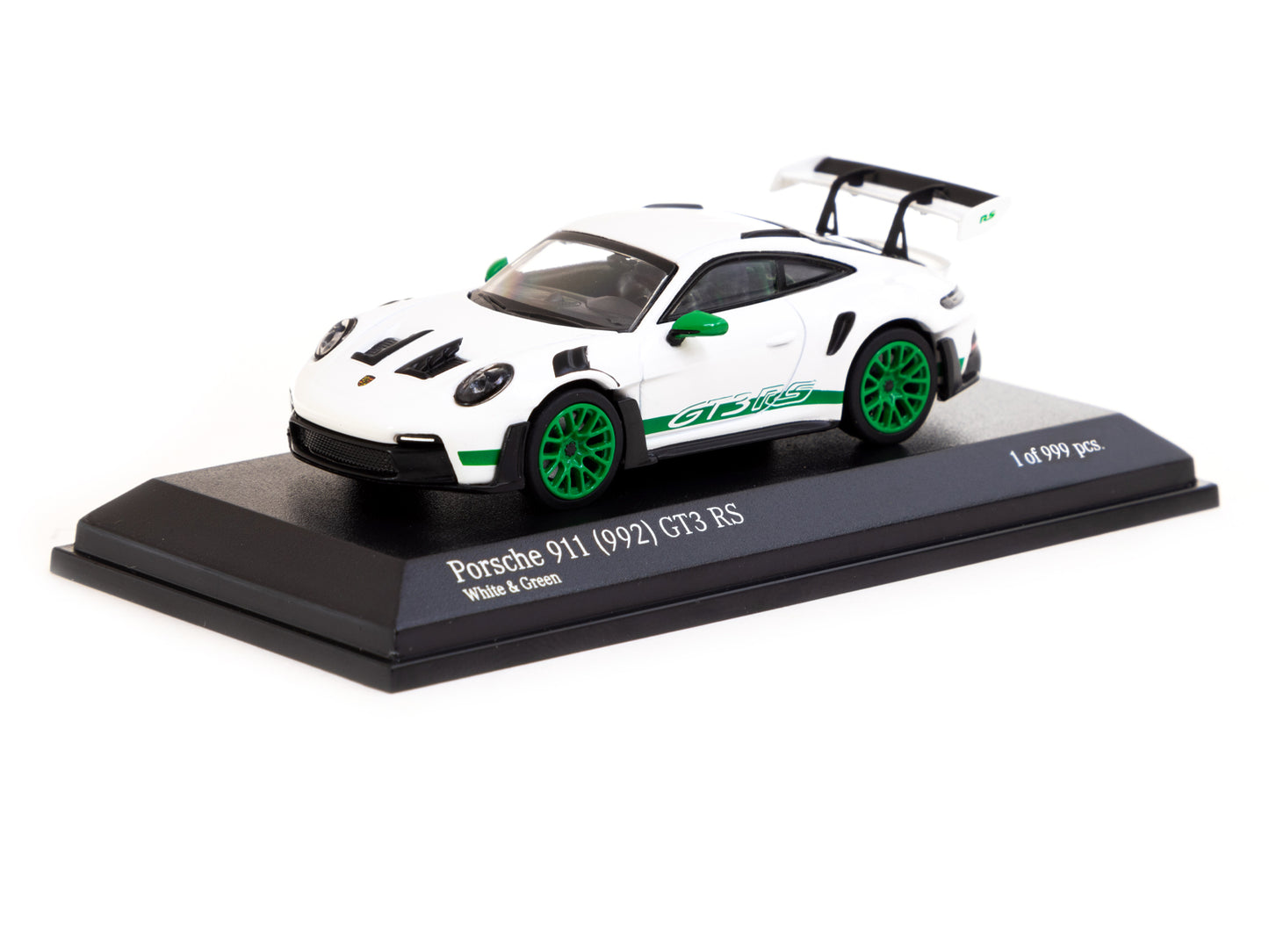 Tarmac Works x Minichamps 1/64 Porsche 911 (992) GT3 RS White / Green