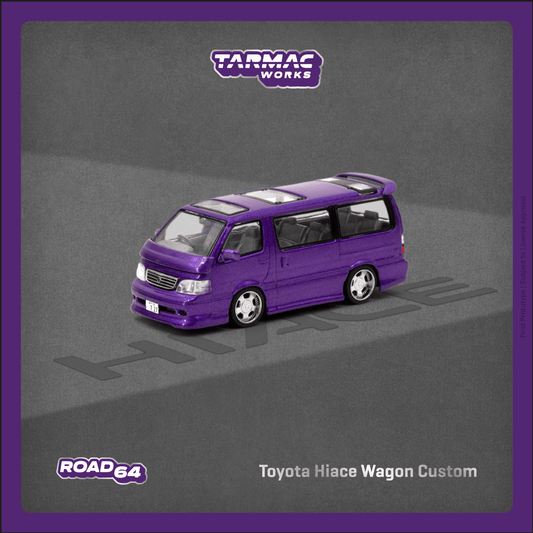 Tarmac Workls 1:64 Scale Toyota Hiace Wagon Custom Purple