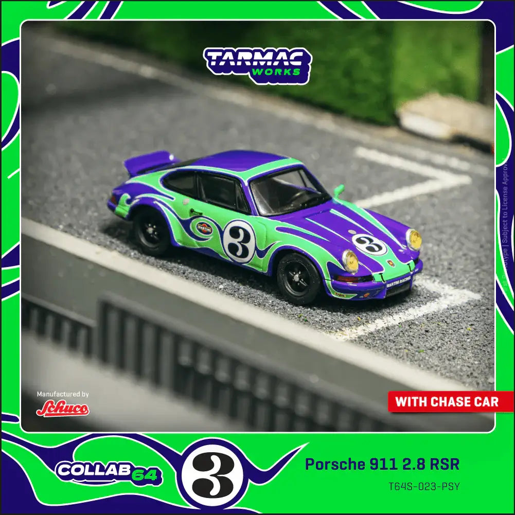 Tarmac Works x Schuco 1:64 Scale Porsche 911 2.8 RSR Psychodelic