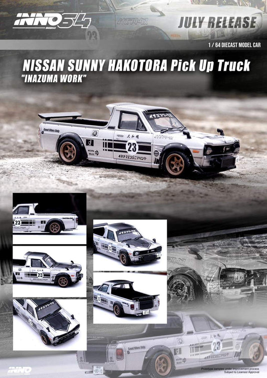 Inno64 Nissan Sunny HAKOTORA Pickup Truck "Inazuma Work"