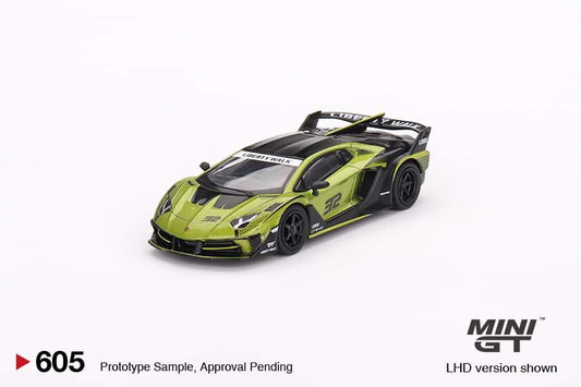 MINI GT #605 LB-Silhouette WORKS Lamborghini Aventador GT EVO Lime