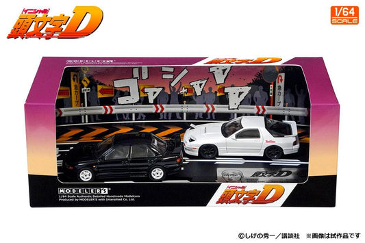 Modeler's 1:64 Scale Initial D Vol. 17 Kyoichi Sudo Lancer Evolution III & Ryosuke Takahashi RX-7 (FC3S)