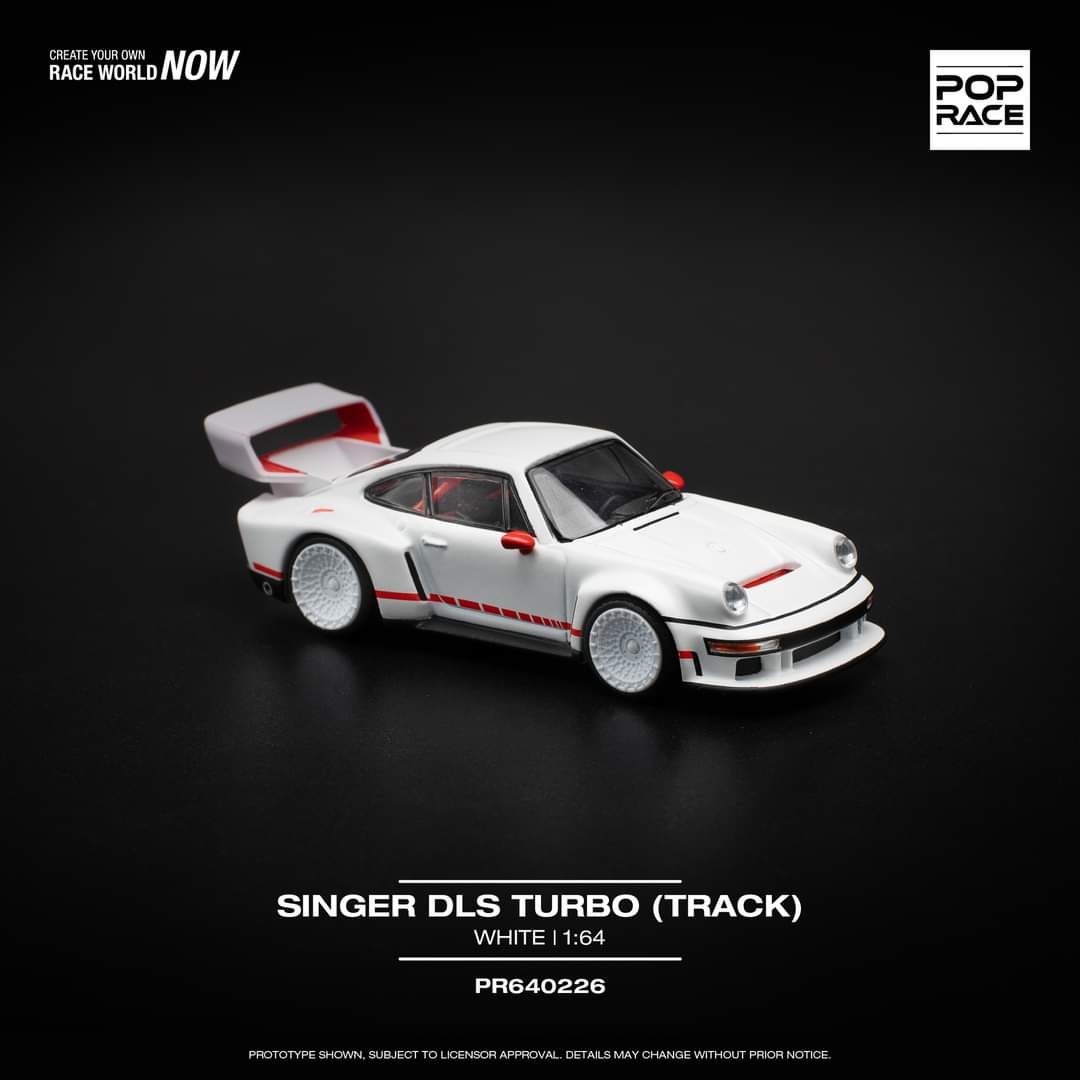 Pop Race 1:64 Scale Porsche SINGER DLS TURBO (TRACK) - WHITE – Mobile ...