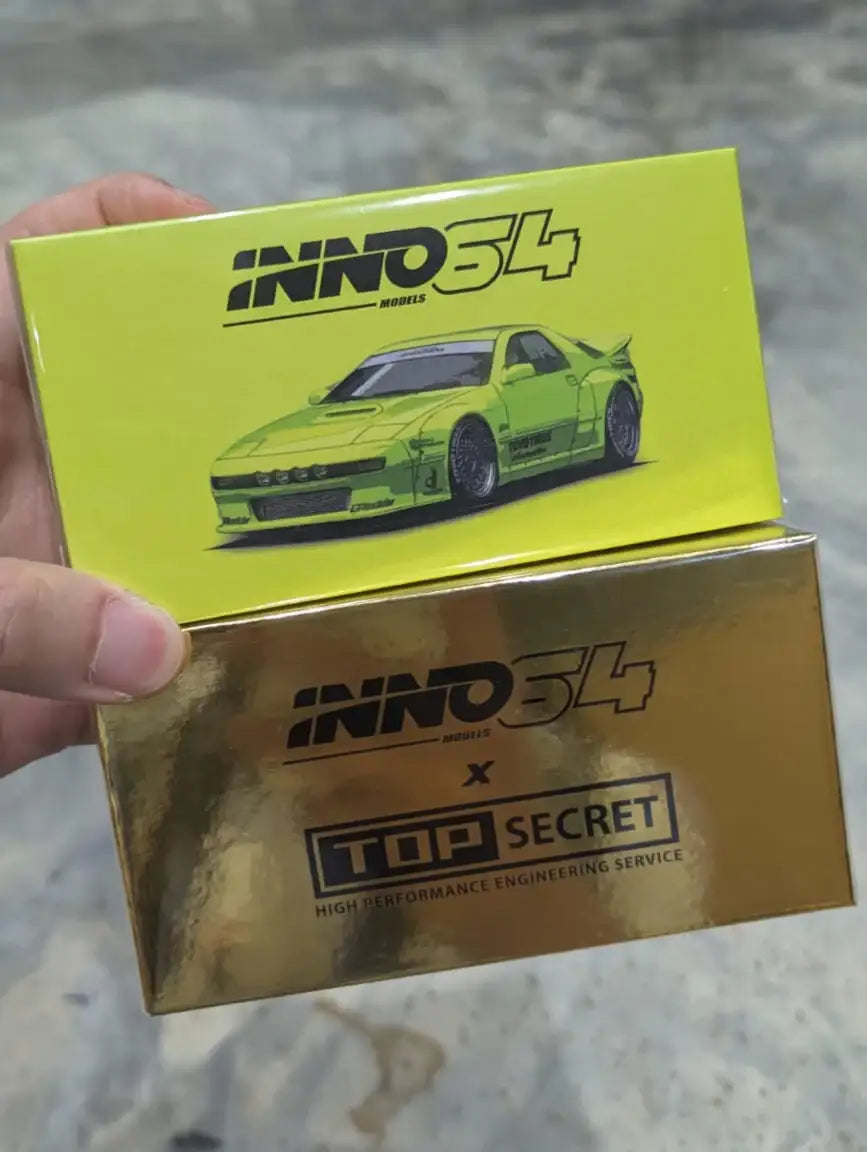 TMCS25 X Inno64 Nissan Skyline R32 Top Secret Chrome Gold & Mazda RX-7 FC3S “Pandem” Frozen Green Set Normal (RX7 + R32)
