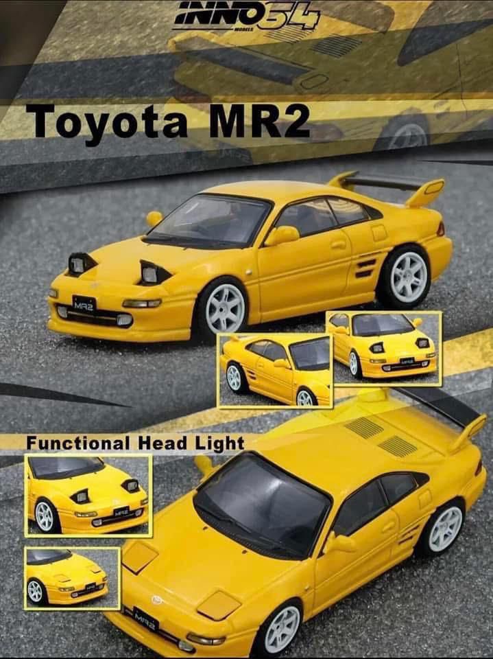 Inno64 1:64 Scale Toyota MR2 (SW20) Yellow