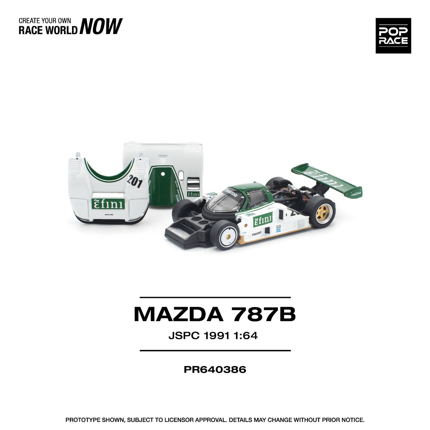 POP RACE 1:64 Scale Mazda 787B JSPC 1991