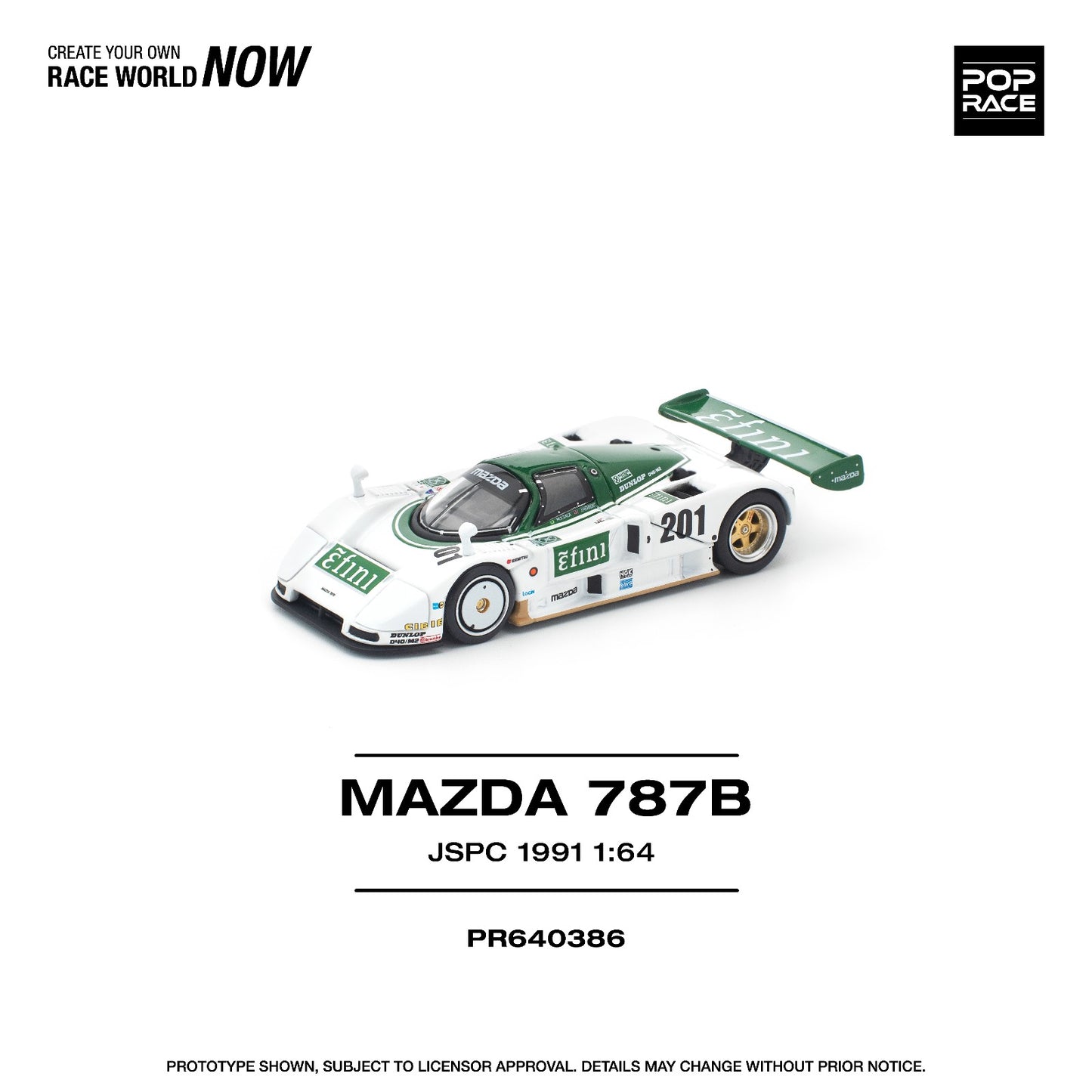 POP RACE 1:64 Scale Mazda 787B JSPC 1991