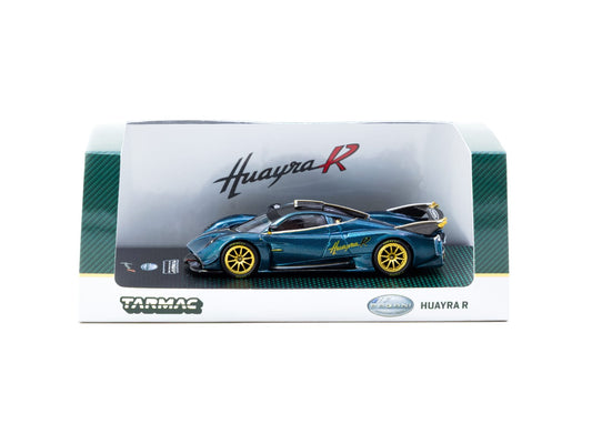 Tarmac Works Broadway car show EXCLUSIVE  1:64 Scale Pagani Huayra R Turquoise Carbon Fiber