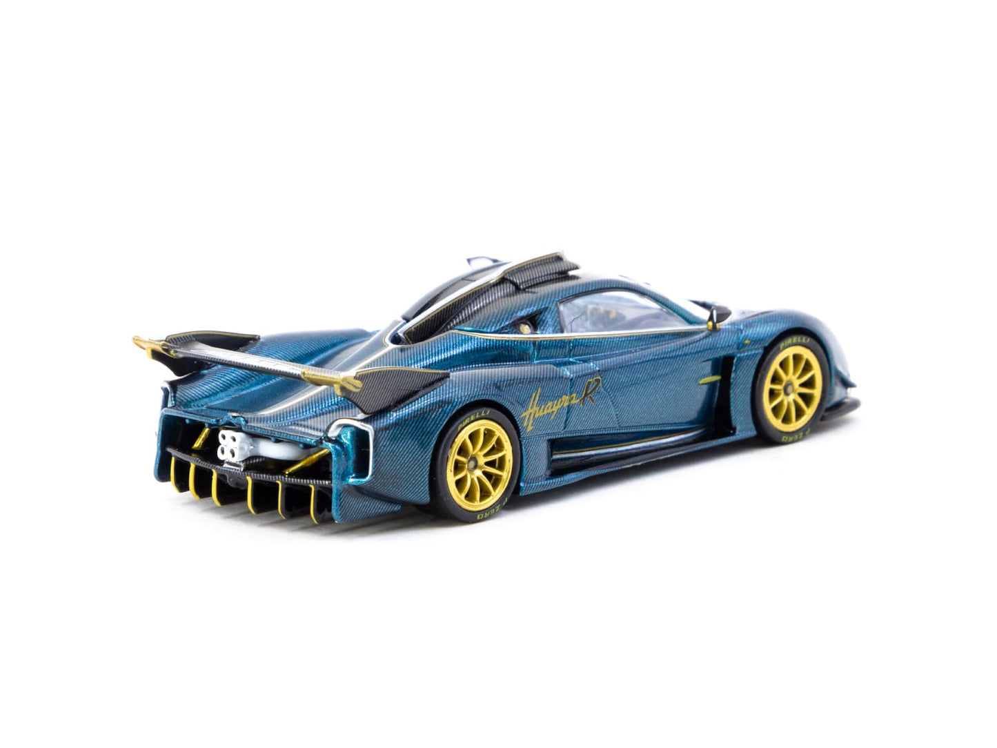 Tarmac Works Broadway car show EXCLUSIVE  1:64 Scale Pagani Huayra R Turquoise Carbon Fiber