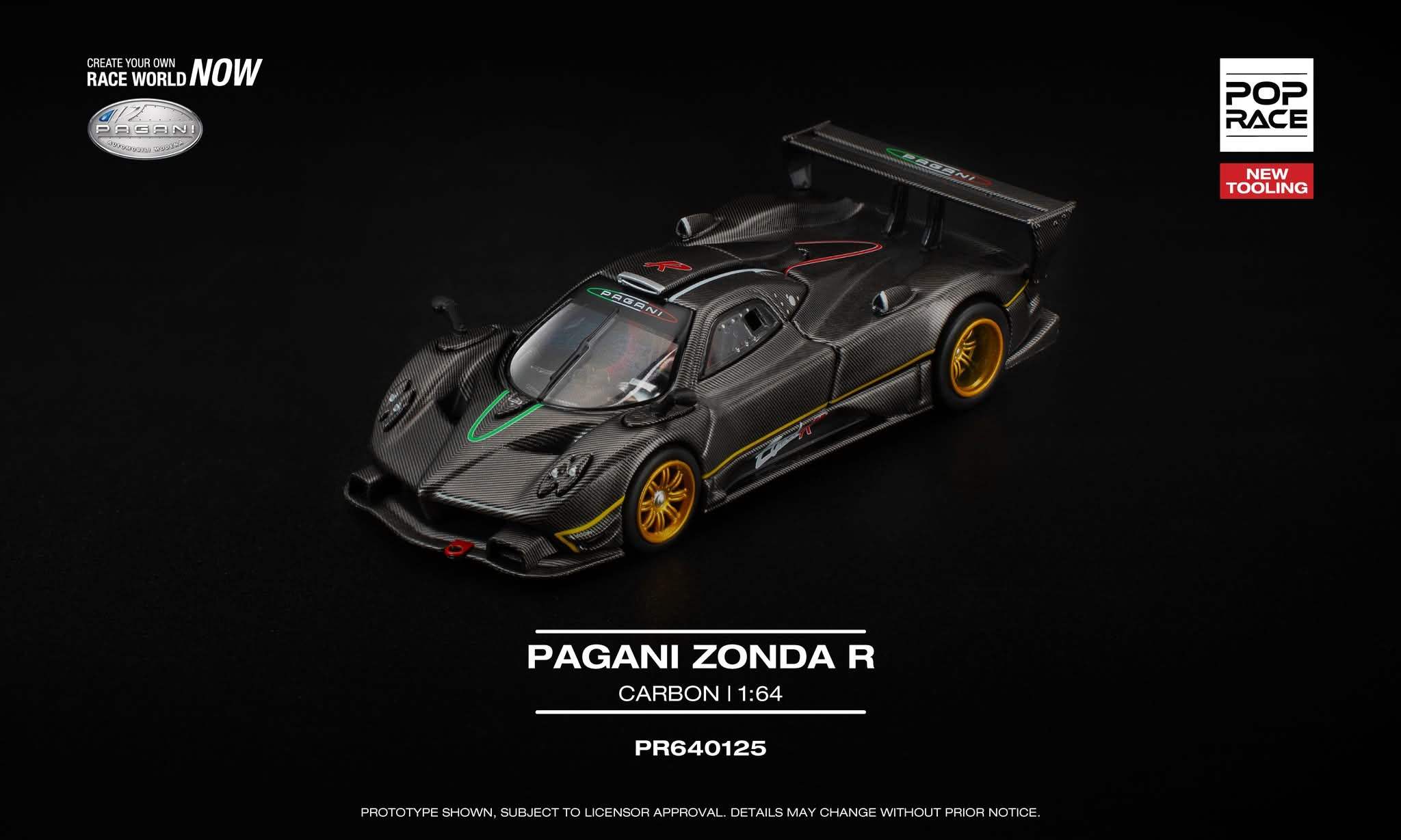 Pop Race 1:64 Scale Pagani Zonda R Carbon – Mobile Garage HK