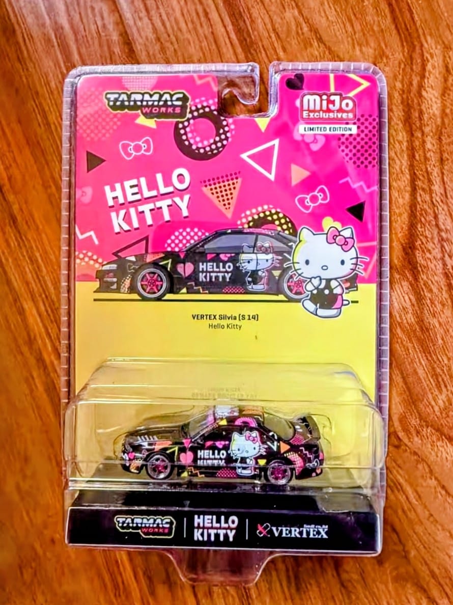Tarmac Works 1:64 Scale x Mijo Vertex Silvia S14 Hello Kitty Special Edition