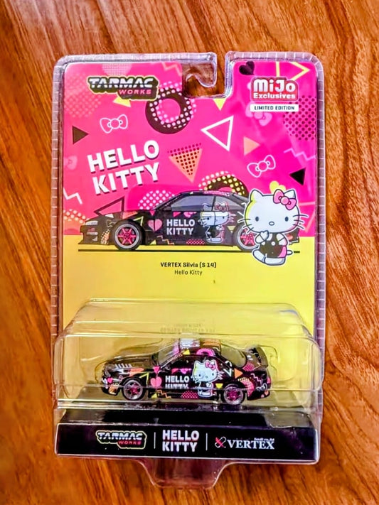 Tarmac Works 1:64 Scale x Mijo Vertex Silvia S14 Hello Kitty Special Edition