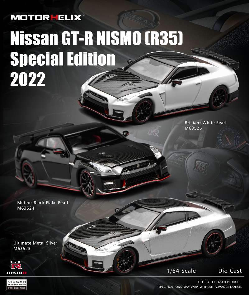 Motor Helix R35 Motor Helix 1:64 Scale Nissan GT-R NISMO (R35) Special Edition 2022 ...