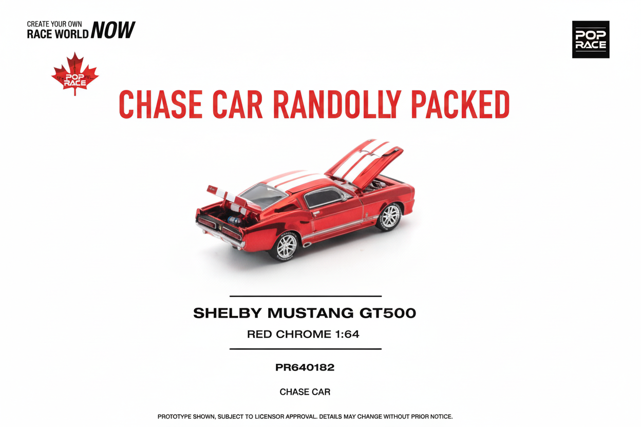 Pop Race 1:64 Scale Shelby Mustang GT500 Red Canada Exclusive