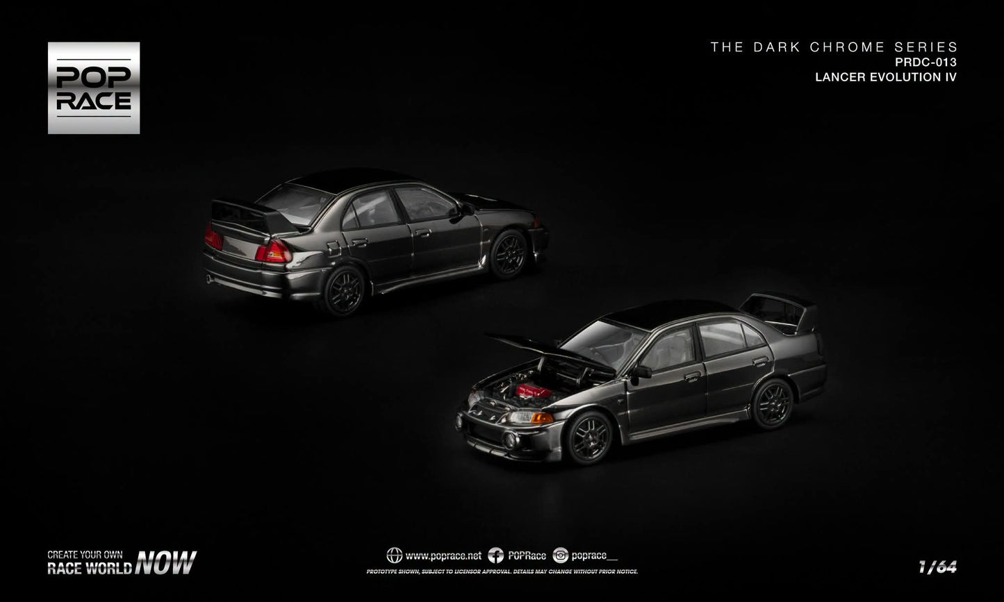 Pop Race PRDC-013 Lancer Evolution IV Dark Chrome