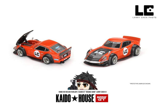 Mini GT x Kaido House #100 1:64 Nissan Fairlady Z Kaido GT 'ORANGE BANG' Larry Chen V1