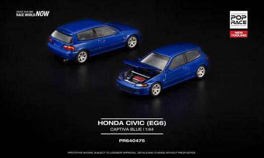 Pop Race 1:64 Scale HONDA CIVIC (EG6) CAPTIVA BLUE