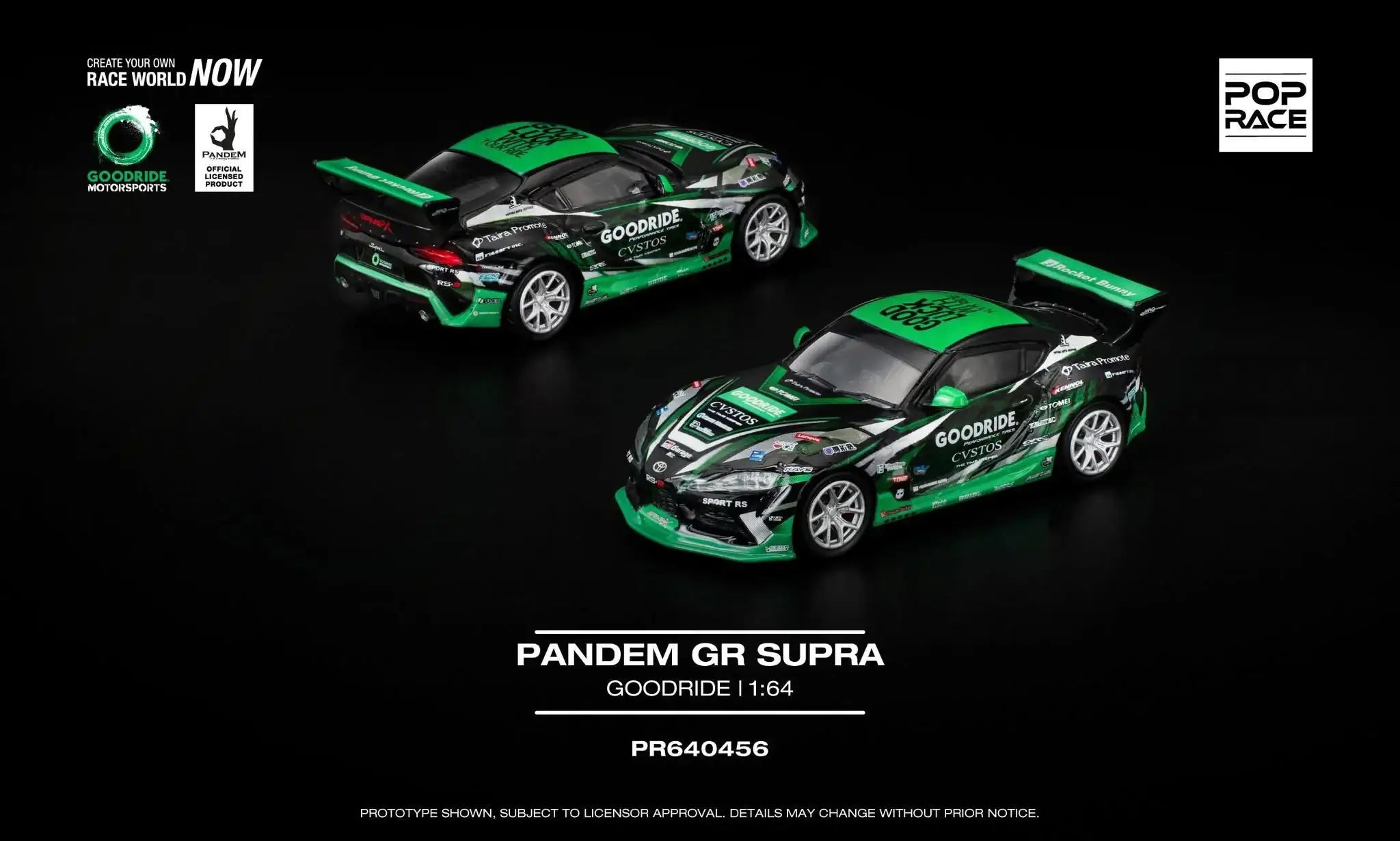 Pop Race 1:64 Scale GOODRIDE PANDEM GR SUPRA – Mobile Garage HK