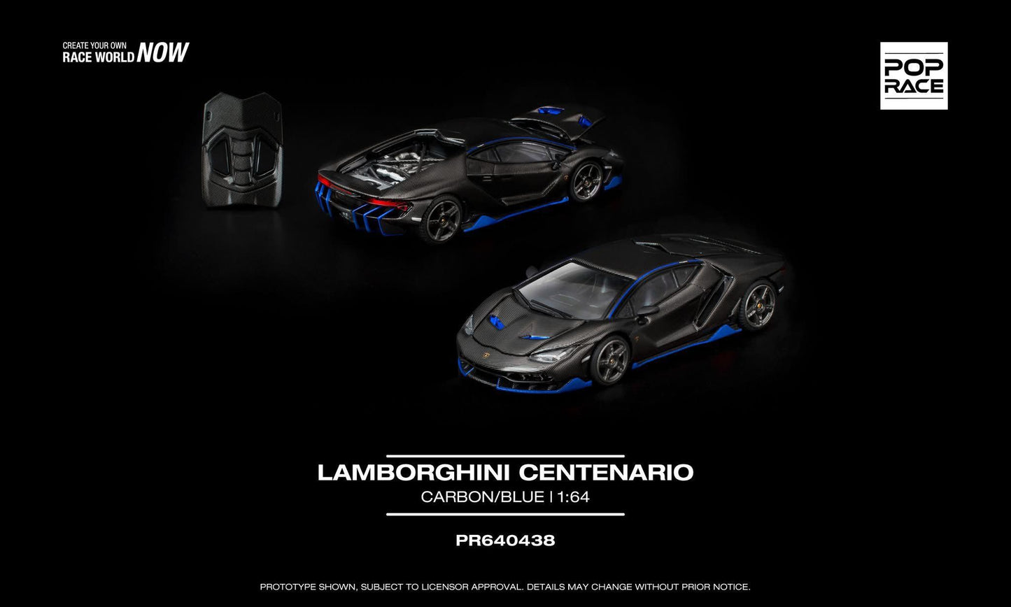 Pop Race 1:64 Scale LAMBORGHINI CENTENARIO CARBON/BLUE
