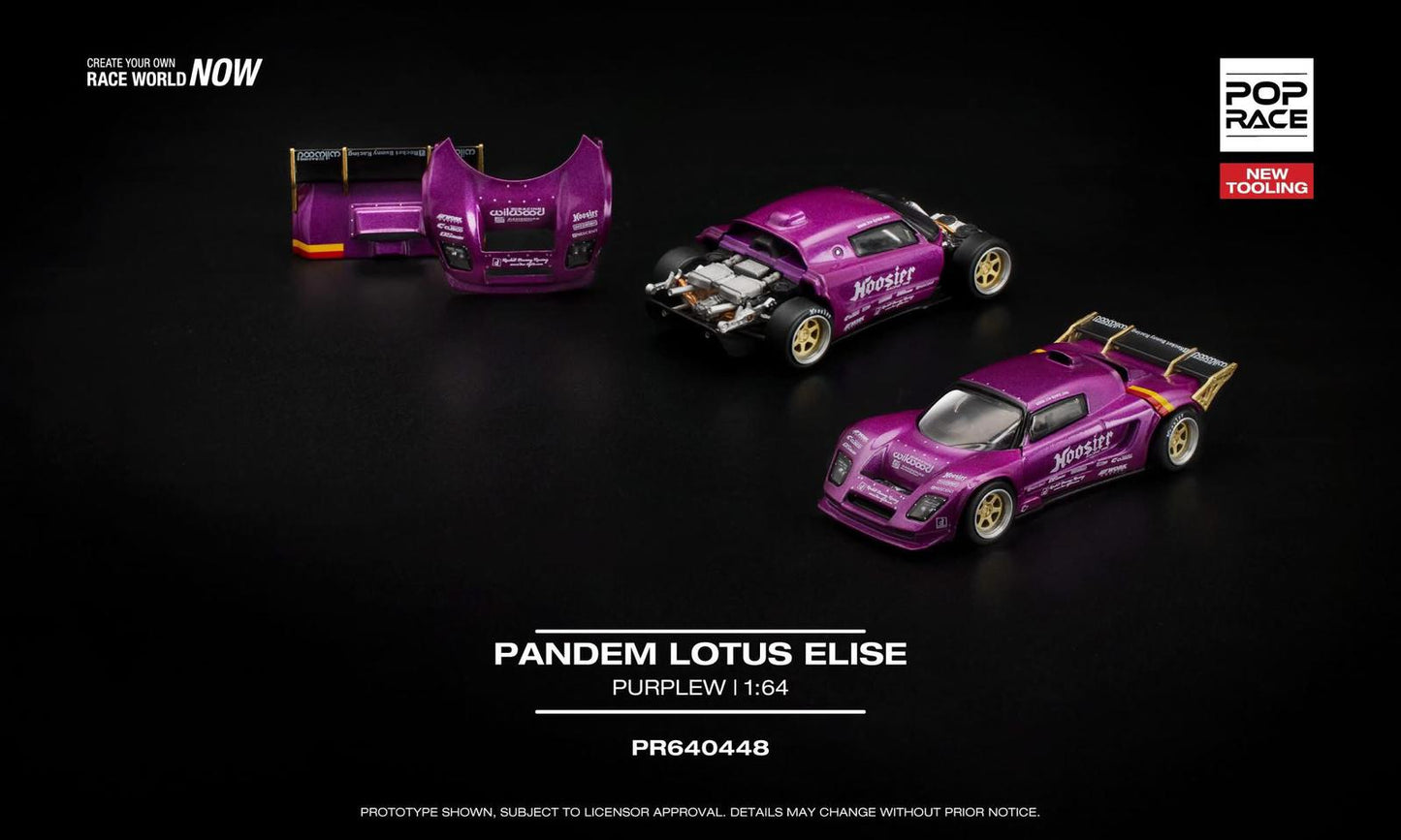 Pop Race 1:64 Scale PANDEM LOTUS ELISE PURPLE