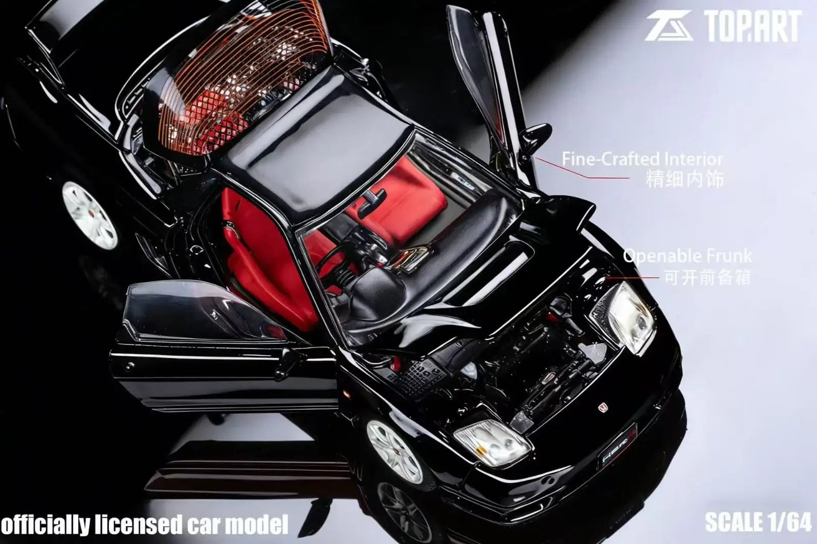 TopArt 1:64 Scale NSX-R (NA2) 2002-05 Metallic Black Limited