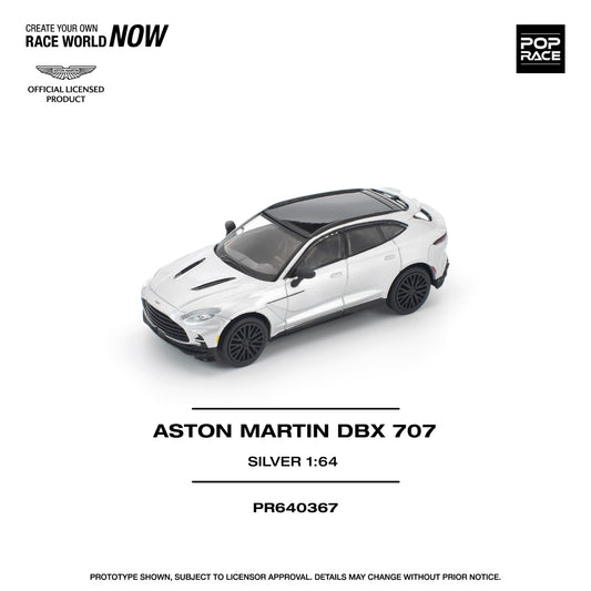 Pop Race 1:64 Scale Aston Martin DBX 707 Silver