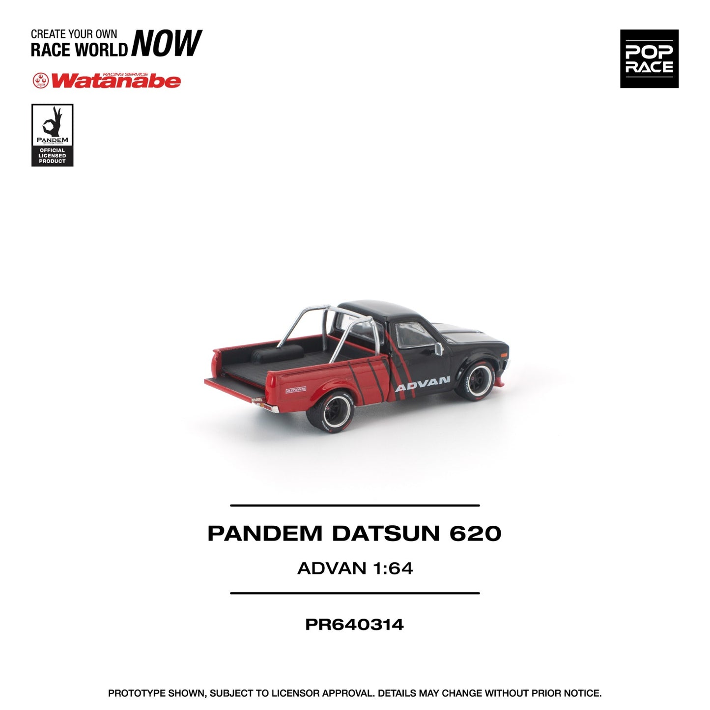Pop Race 1:64 Scale Pandem Datsun 620 Advan