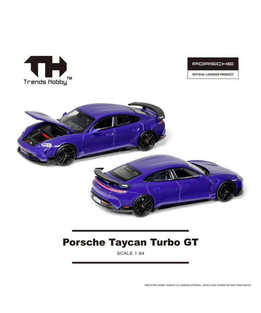 Trends Hobby 1:64 Scale Porsche Taycan Turbo GT (Purple)