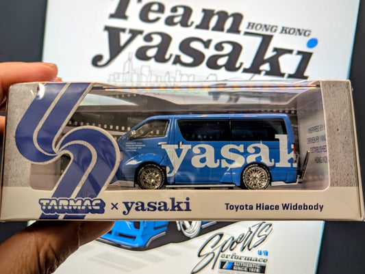 Tarmac Works 1:64 Scale YASAKI Movement x Tarmac Works Heritage in Motion Toyota Hiace Widebody
