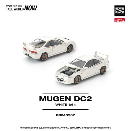 Pop Race 1:64 Scale Mugen DC2 White
