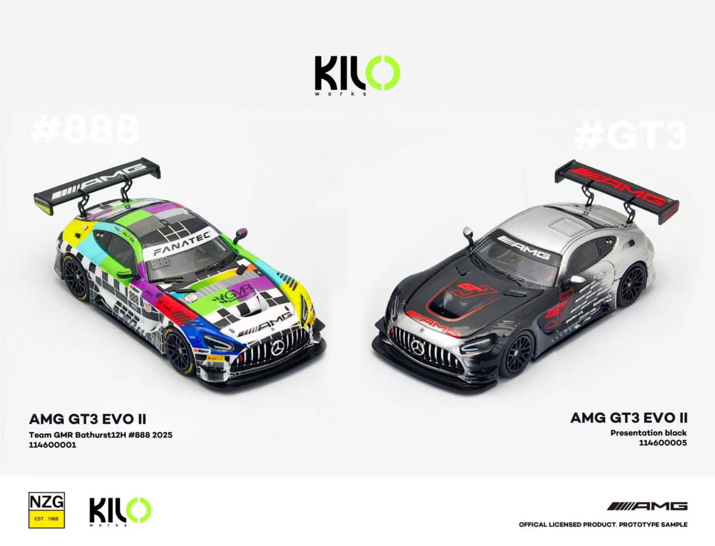 Kilo Works x NZG 1:64 Scale AMG GT3 EVO II