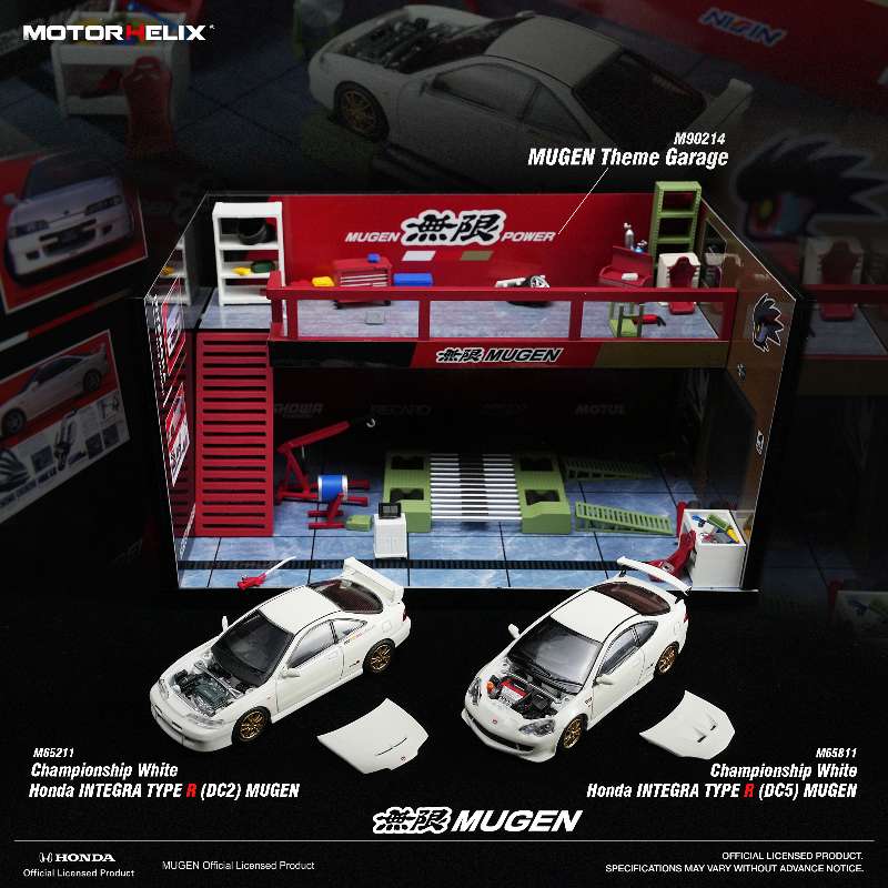 MOTORHELIX 1:64 Honda INTEGRA TYPE R (DC5) / (DC2) MUGEN Championship White