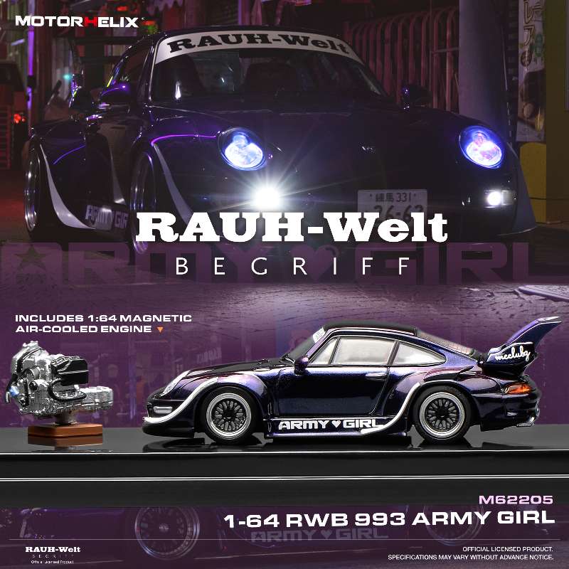 MOTORHELIX 1:64 RWB 993 Army Girl