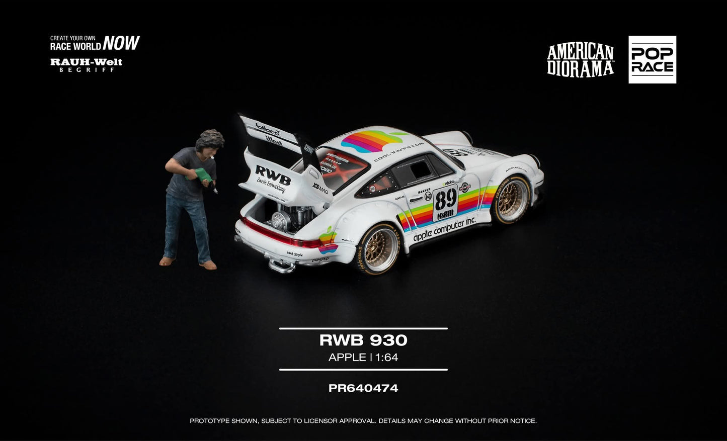 Pop Race RWB 930 Apple with Figure