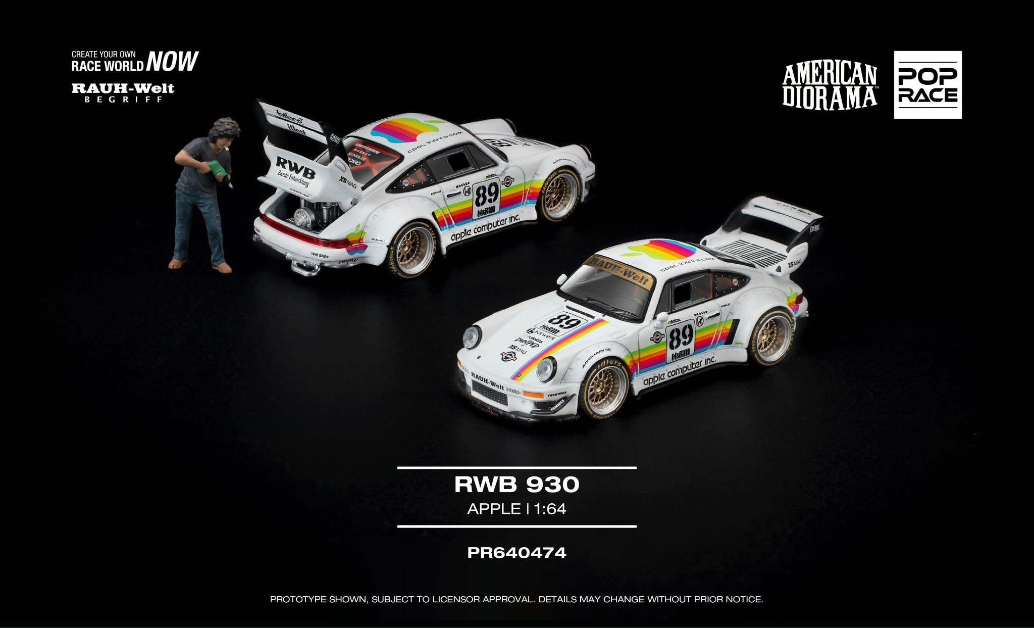 Pop Race RWB 930 Apple with Figure – Mobile Garage HK