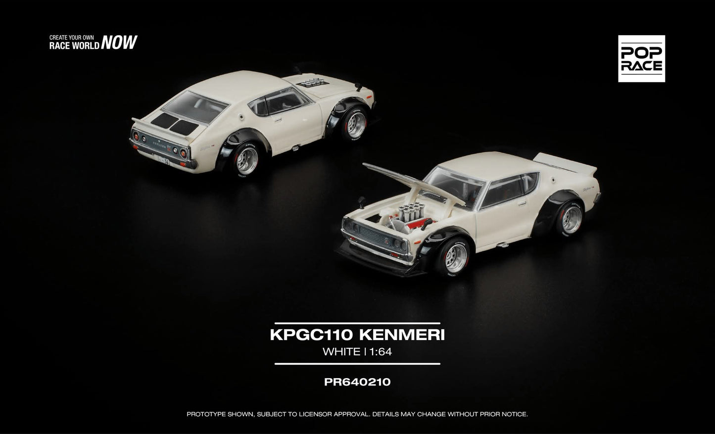 Pop Race KPGC110 Kenmeri White