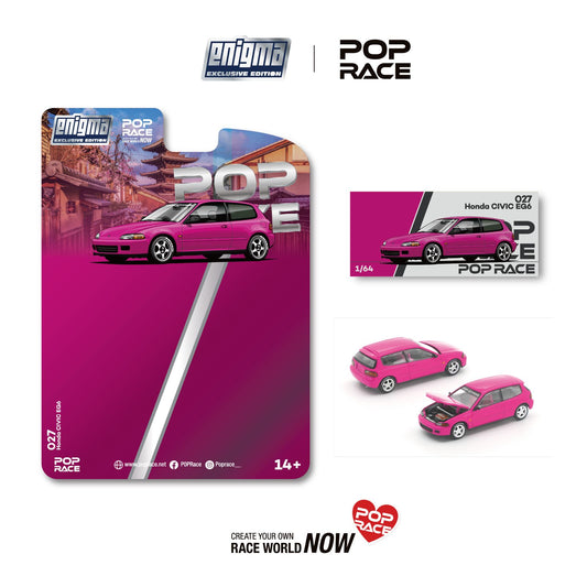 Pop Race x Enigma 1:64 Scale Honda Civic EG6 Pink