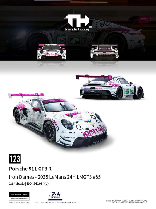 Trends Hobby 1:64 Scale Porsche 911 GT3 R Iron Dames 2025 LeMans 24H LMGT3 #85