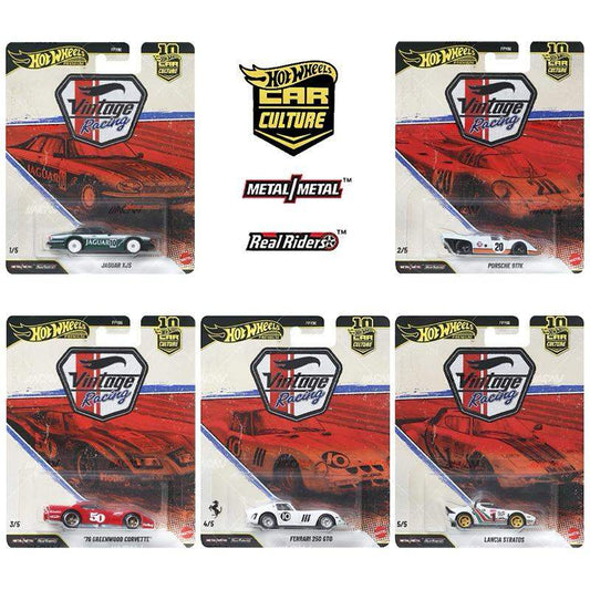 Hot Wheels Premium Car Culture Vintage Racing Set of 5 FPY86-T-Hot Wheels-1:64-Mobile Garage HK
