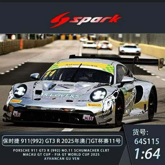 Spark 1:64 Porsche 911 GT3 R (992) No.11 Schumacher CLRT Macau GT Cup 2025